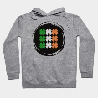 Pattern shamrock irish flag Hoodie